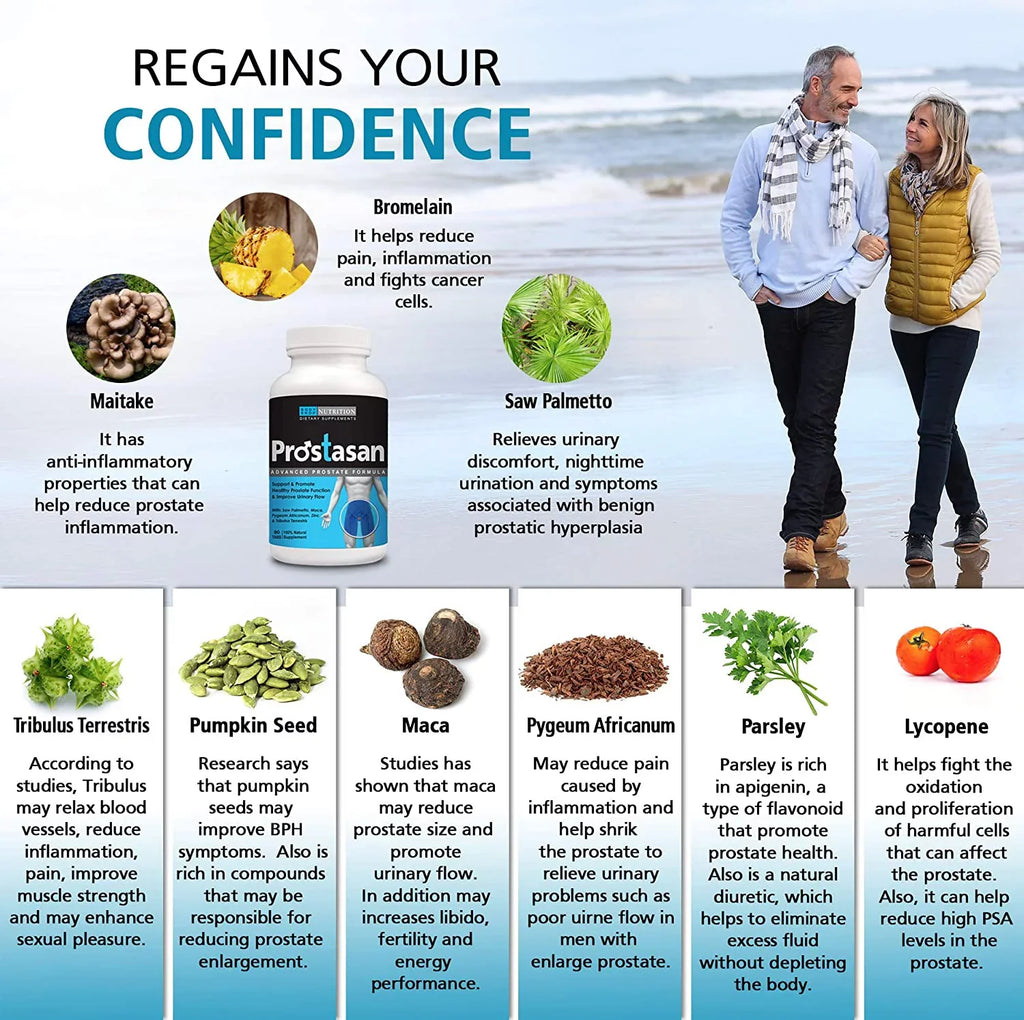 Made Formula - Caps- 100% Promote - Prostate - Relief, in Dietary Supplement Inflammation Health Natural Prostate Prostasan USA Function Prostate Healthy for Boost 90 Flow, Men's Urinary