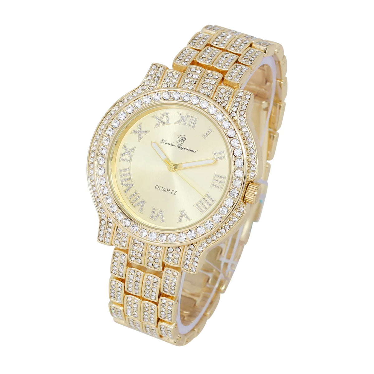 True Iced Testament Glamour Watch, Diamonds Timeless a Crystal Out Women's to (L0504LA-T Beauty Luxury Classic-GLD) and blinged-Out