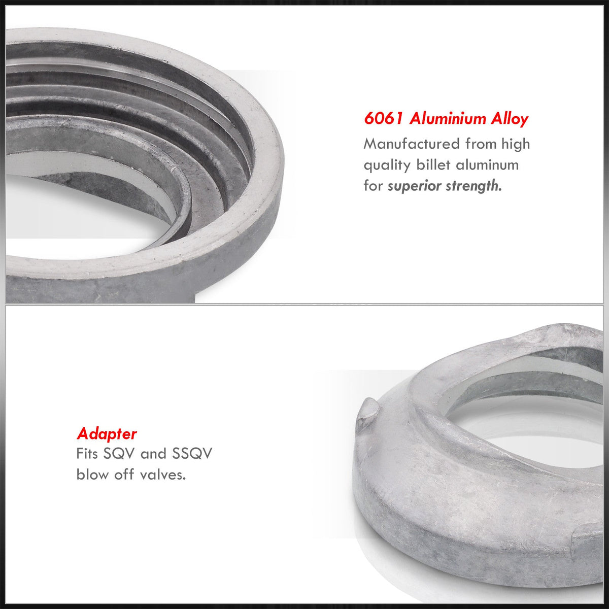 Universal Fiber) Aluminum high quality (Carbon Style Valve Off Kit BOV Billet Blow - Adapter Flange O-Ring Turbo SQV Weldable Turbocharger + Charger