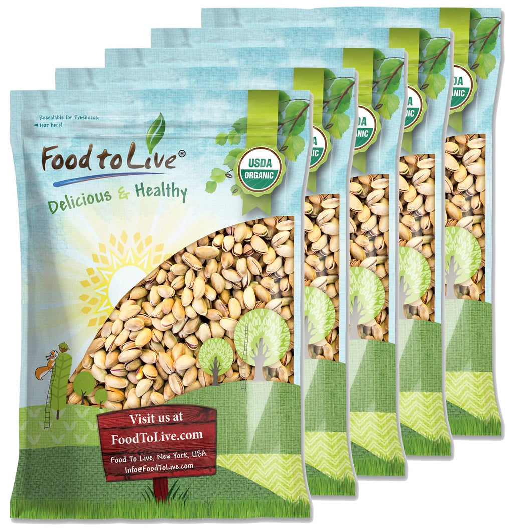 — by Salted, and Non-GMO, Food to 25 Organic Vegan Roasted Pistachios — Pounds Live