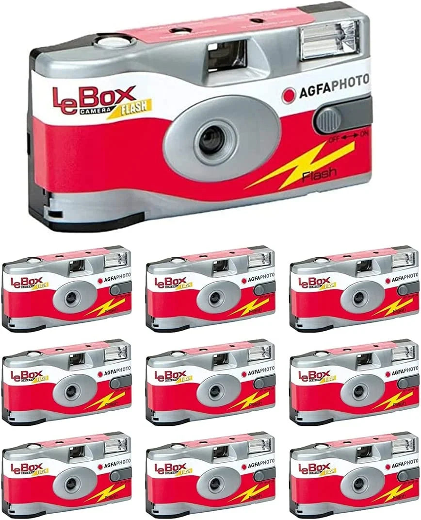 LeBox 400 35mm Camera 27 10-Pack Film Camera Disposable 601020 Agfa Flash