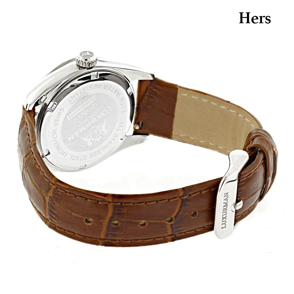 White His MOP Matching Gold and Watches Plated Diamond Watches Hers