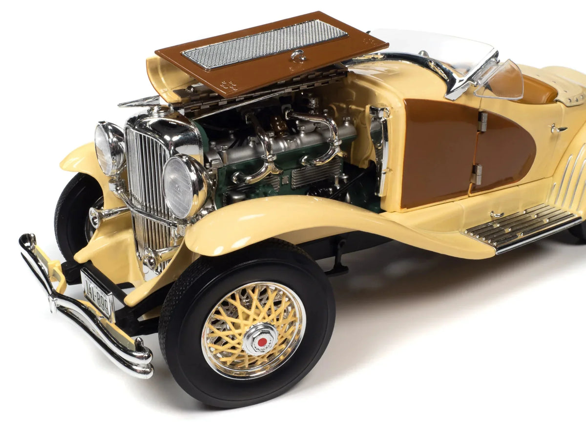 SSJ classic Duesenberg World Diecast Speedster and 1935 Car Brown 1/18 by Auto Gold Yukon Model Chocolate