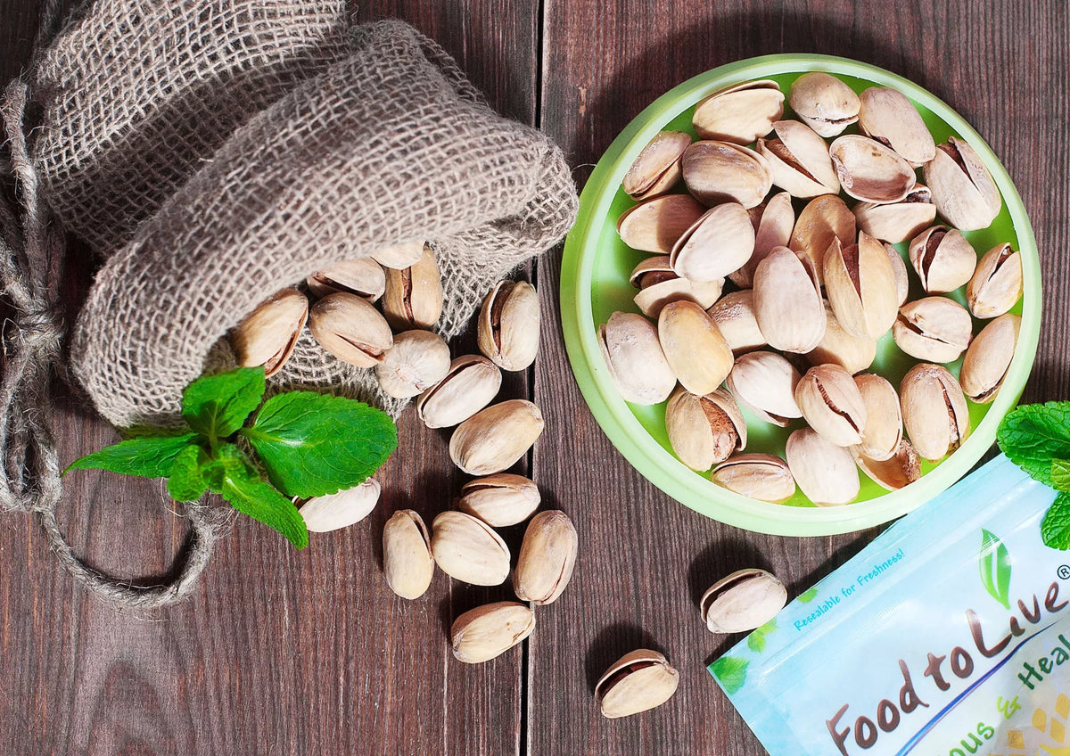 — by Salted, and Non-GMO, Food to 25 Organic Vegan Roasted Pistachios — Pounds Live