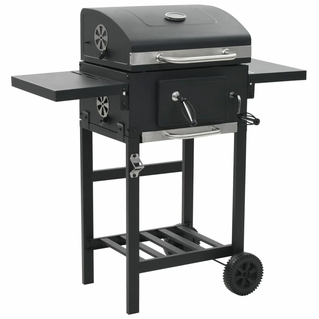 Shelf Grill Black Charcoal-Fueled with Bottom BBQ