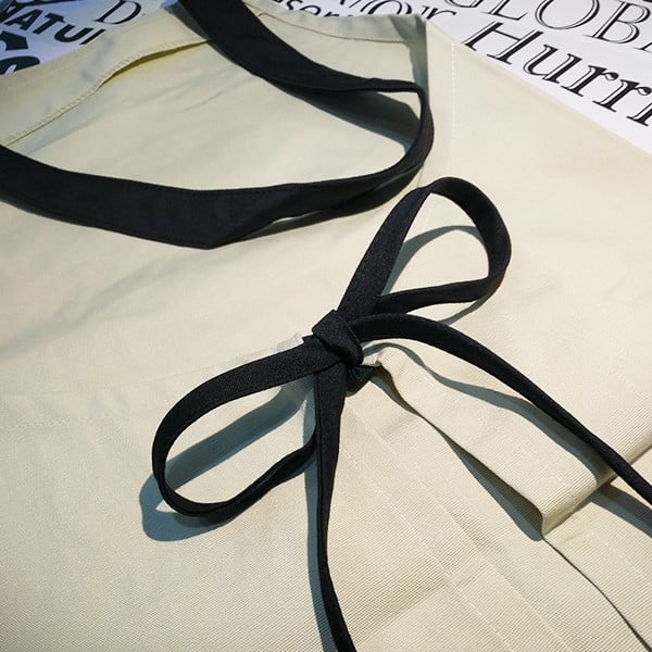 Bag Apron Greening BBQ Linen Pinafore Cotton Virescence Bib Pocket Kitchen Afforest Adjustable