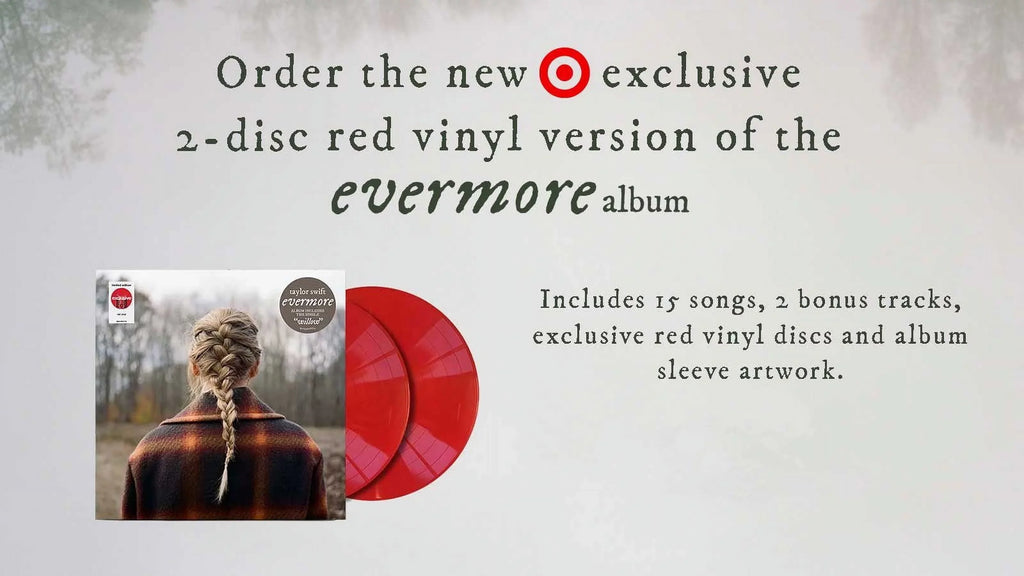 Swift Record 2x Vinyl Exclusive trendy Edition Red LP Evermore Limited - Taylor