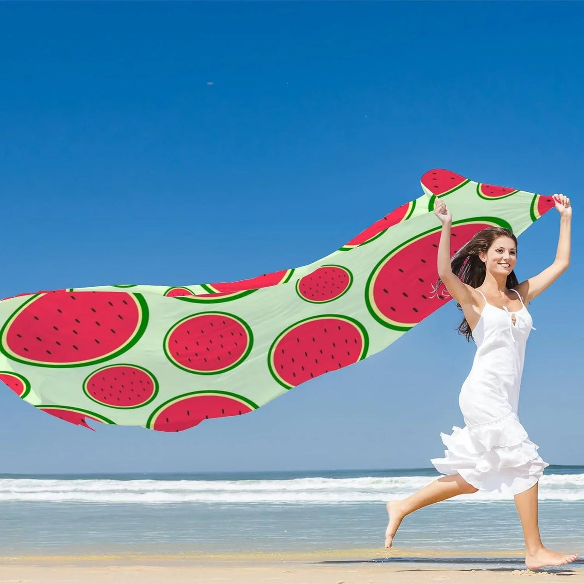 Shawl Lightweight high quality Hyjoy Seeds Scarf for Long Wrap Girls With Silk Scarves Women Neck Watermelon