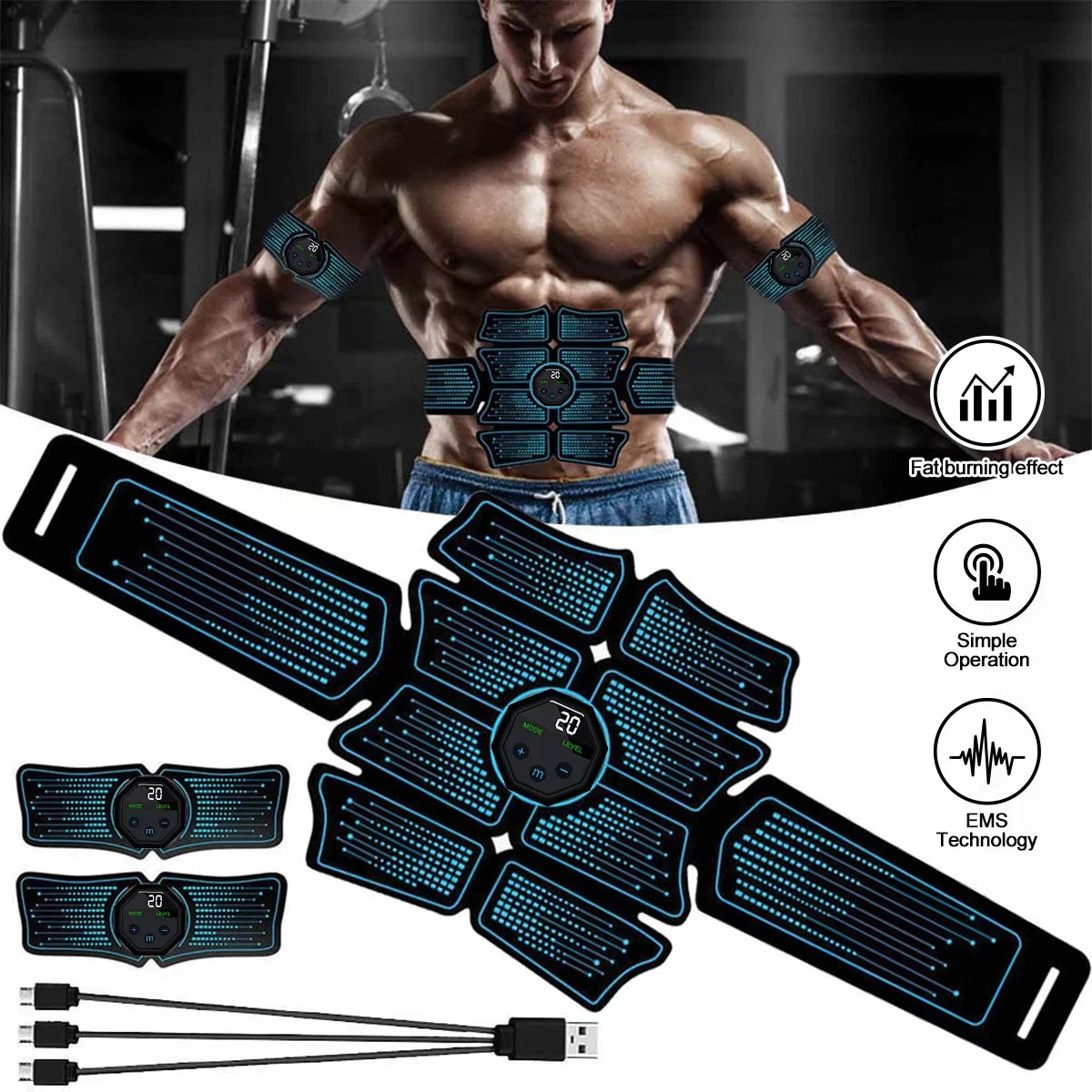 Toning Exercise Belt Trainer, ABS Kepeak ABS Equipment, Abdominal Sport Workout