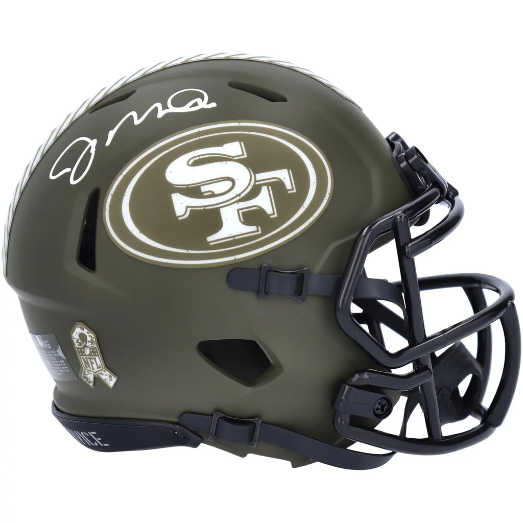 Speed Salute Rid Mini Service Helmet Joe Francisco Autographed Montana 49ers To 2022 San