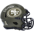 Speed Salute Rid Mini Service Helmet Joe Francisco Autographed Montana 49ers To 2022 San