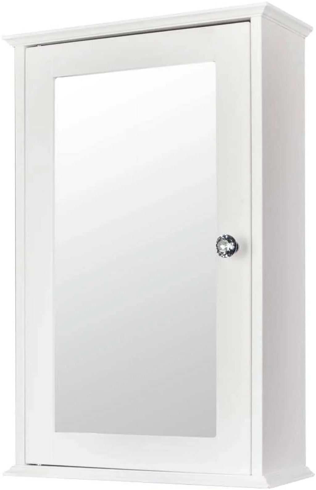 Single Cabinet Adjustable Medicine with Storage White 2 Mount classic Organizer Bathroom Cabinet Shelves Wall Mirrored and BSL Door