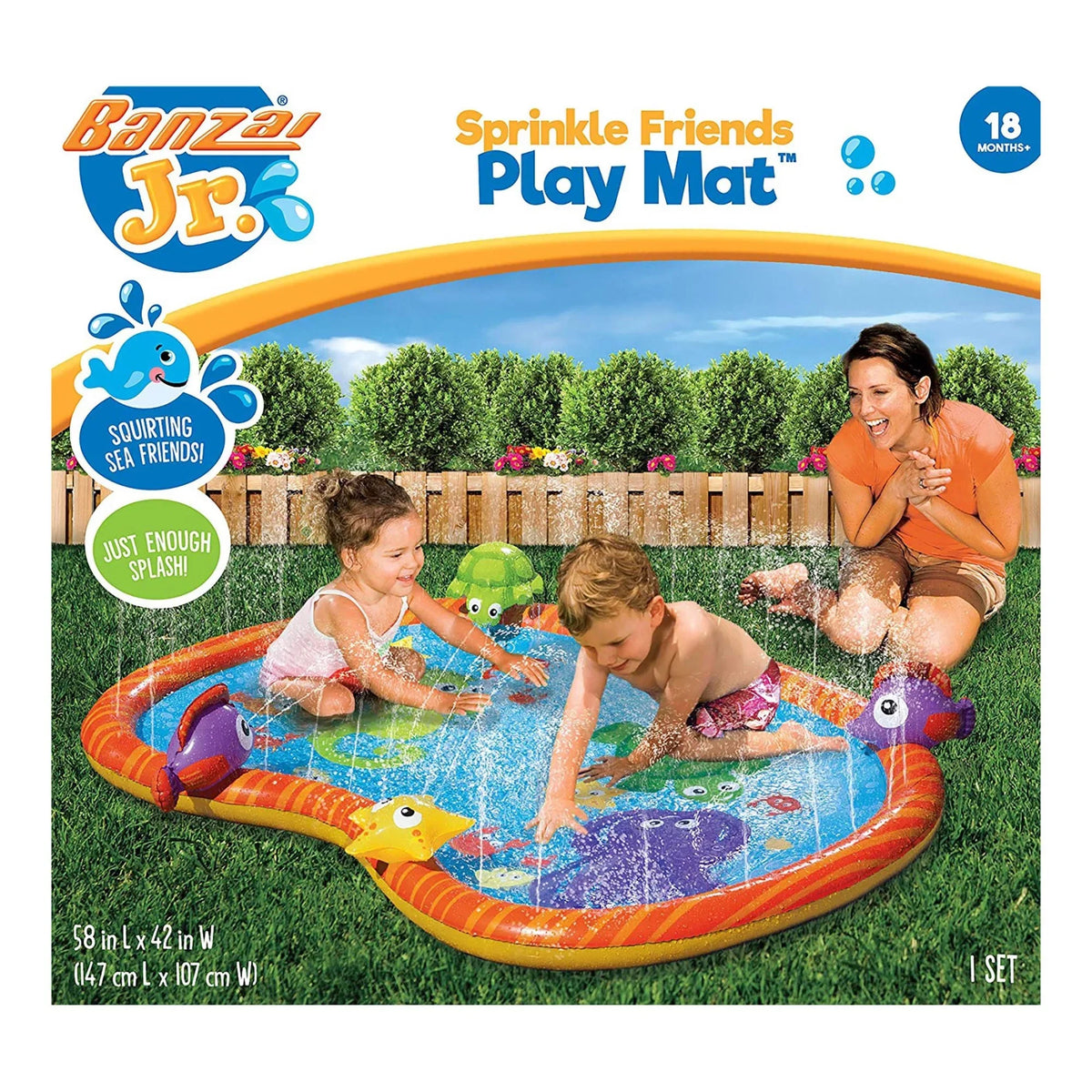 Water Friends Sprinkle Play 58 new Inch Mat Banzai Jr. Outdoor