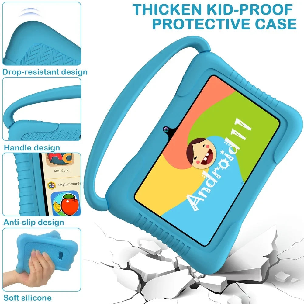 Netflix Learning trendy Hulu,Blue Android Tablet,Toddler Bluetooth,Wifi,Parental Control,Dual Tablet Tablet,32GB Tablet,7 Play,Youtube inch Kids with Camera,Google 11 Antemper ROM Storage,Kids