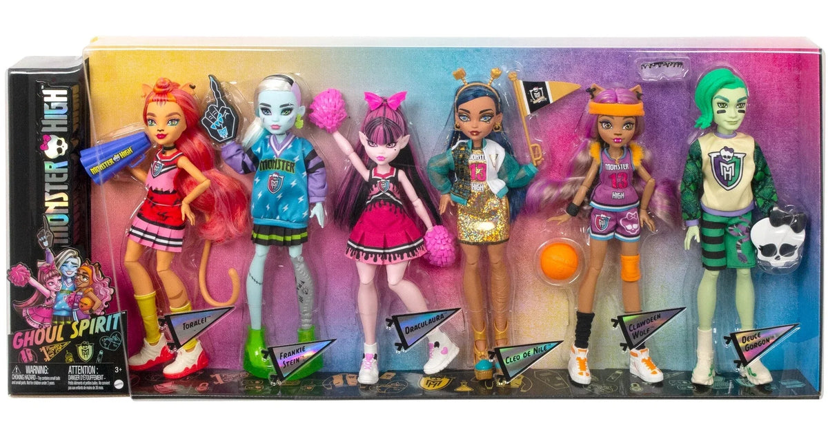 Set High & Ghoul Collectible Spirit Dolls Doll 5 Sport Draculaura with Monster Other 6-Pack, Theme,