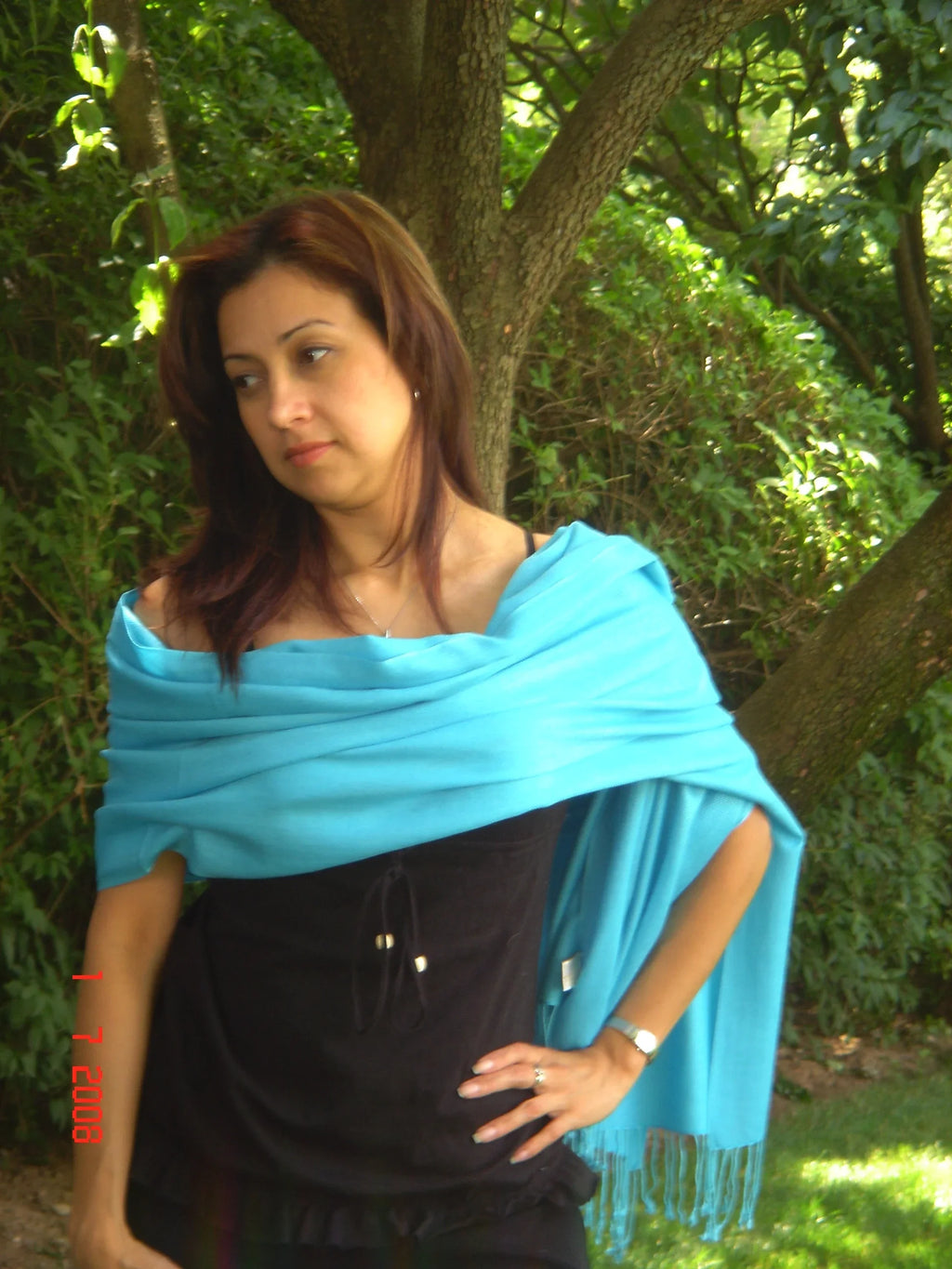 Scarf/Wool/Silk (Turquoise) Shawl/Cashmere/Cashmere Scarf/Scarves/Shawl/Shawls/Stole/Wrap/Pashmina Scarf/Pashmina