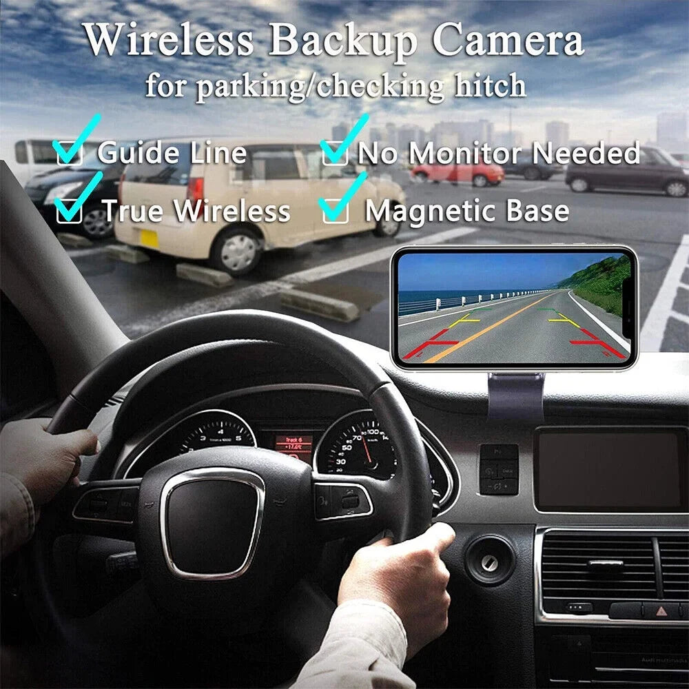 9600mAh Battery, Wireless JahyElec Mount, Magnetic classic for WiFi Front/Rear Backup Camera, Ideal View