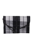 Nicole Hudson Black Bag Crossbody White Danielle OS Plaid