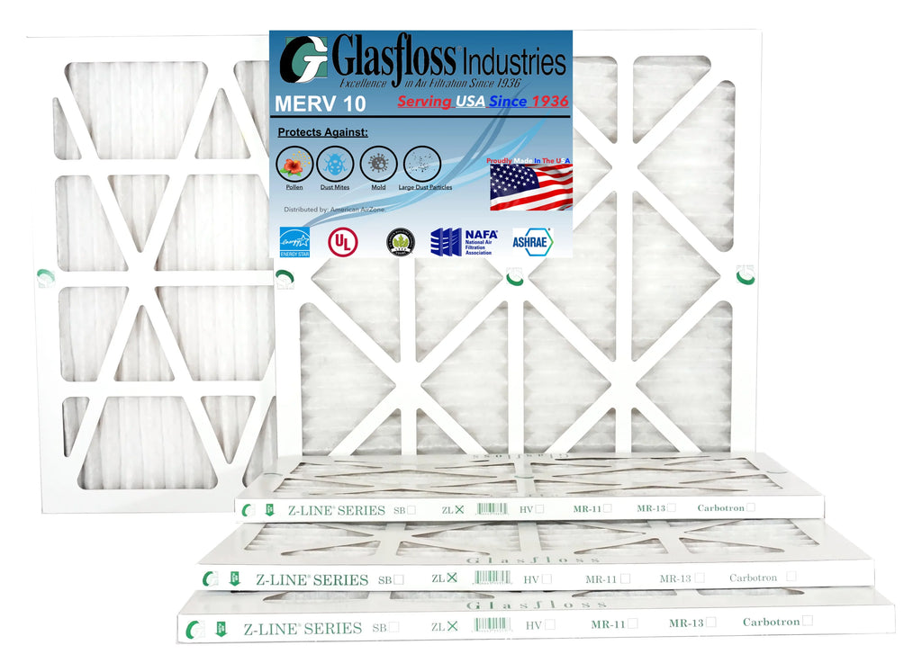 inch) 10 new 23.5 in (Actual - USA x - -Qty:4 MERV Made Filter Size: Air Furnace - Glasfloss 23.5x7/8 24x24x1