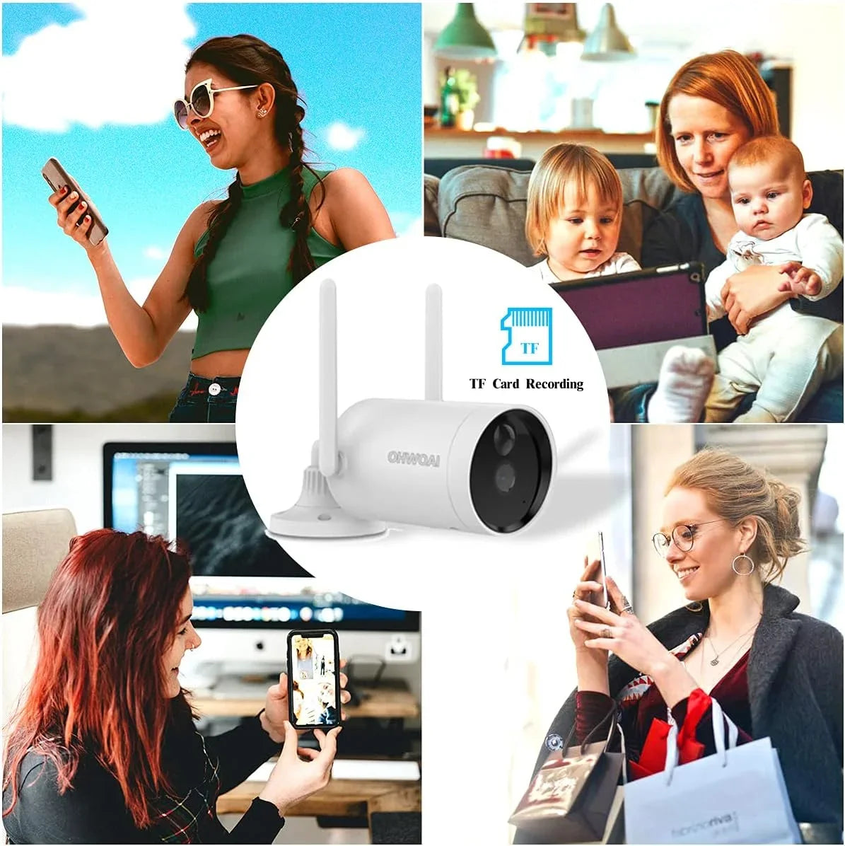 Detection, with Two-Way WiFi Camera, Camera, Vision & Security Wireless Solar Rechargeable Night new PIR Powered IP Battery Audio》Outdoor Panel, Solar Camera Surveillance Home Waterproof, Motion 《Truly