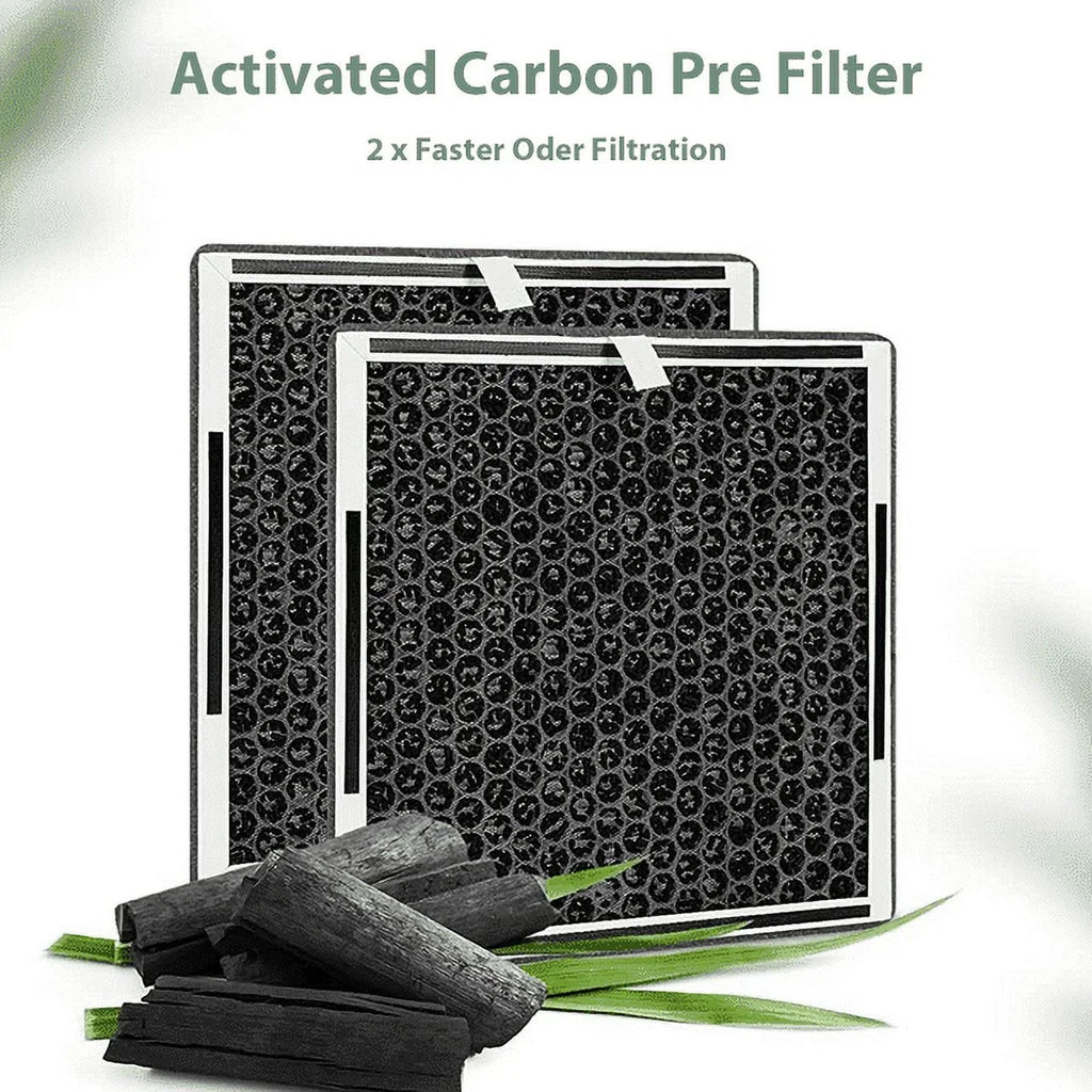 Prefilters, 2 Replacement PEAIRFIL for PureZone Activated Filter 2 Pure high quality & HEPA 3-in-1 Air Carbon HEPA True Replace Filter Pack H13 Purifier, Enrichment 2