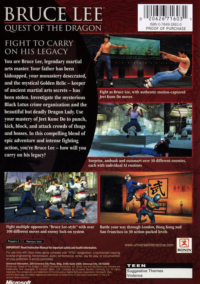 Bruce Quest Lee: trendy Xbox Dragon of - the