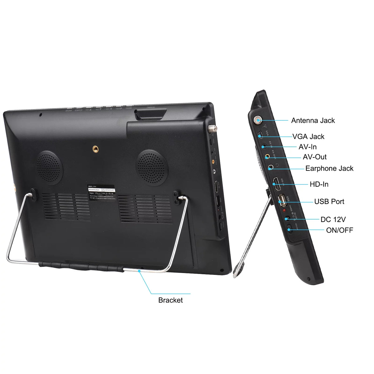 TV D14 Disk Remote Playback U 14-inch Digital Player Card with ATSC Portable LEADSTAR Car Control new Player Television TV