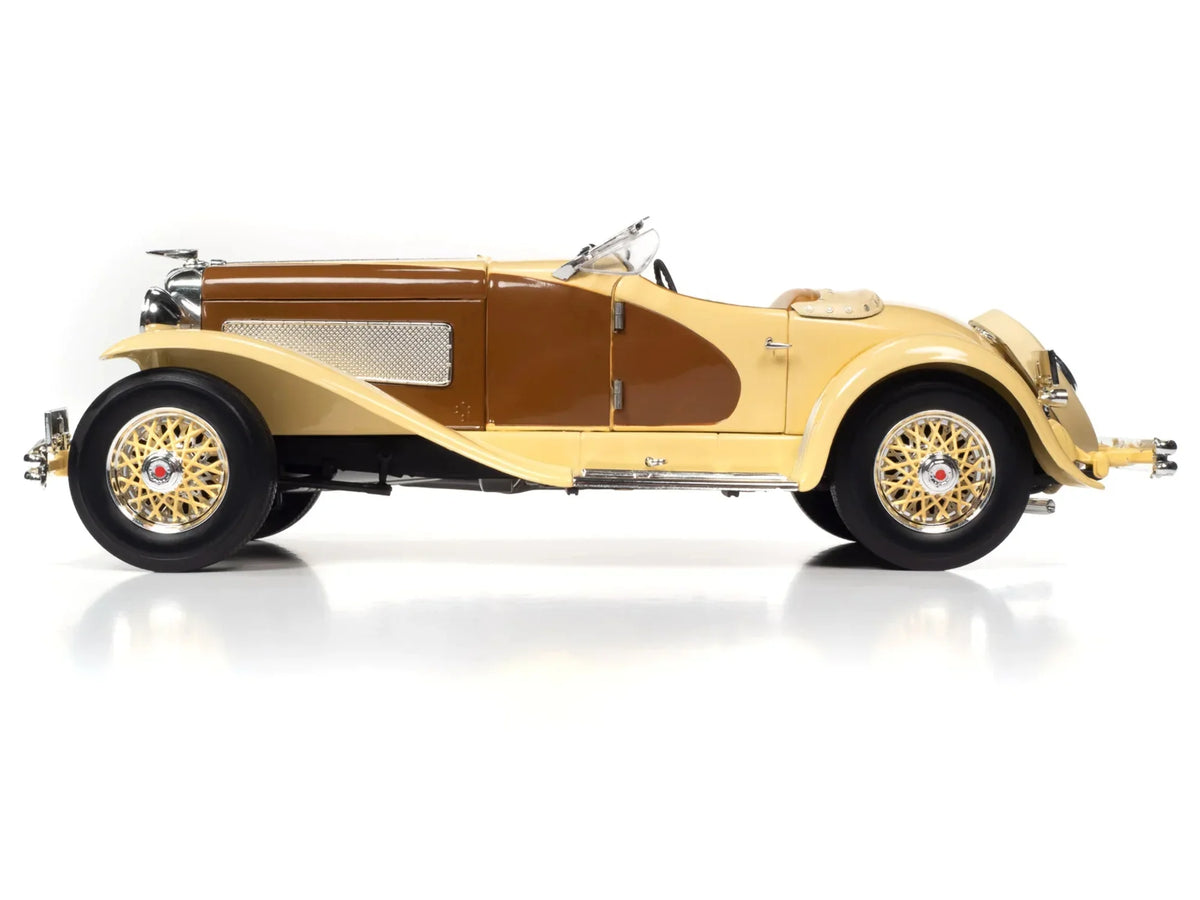 SSJ classic Duesenberg World Diecast Speedster and 1935 Car Brown 1/18 by Auto Gold Yukon Model Chocolate