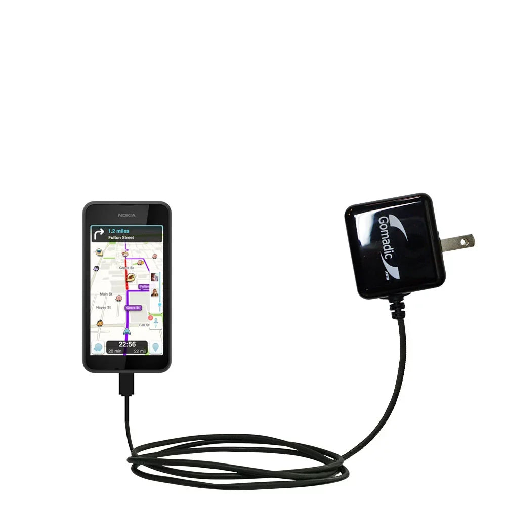 '- with Wall the High T output a Gomadic Charger Home Lumia - Uses design 530 foldable for power AC convenient, Nokia Compact plug suitable Intelligent