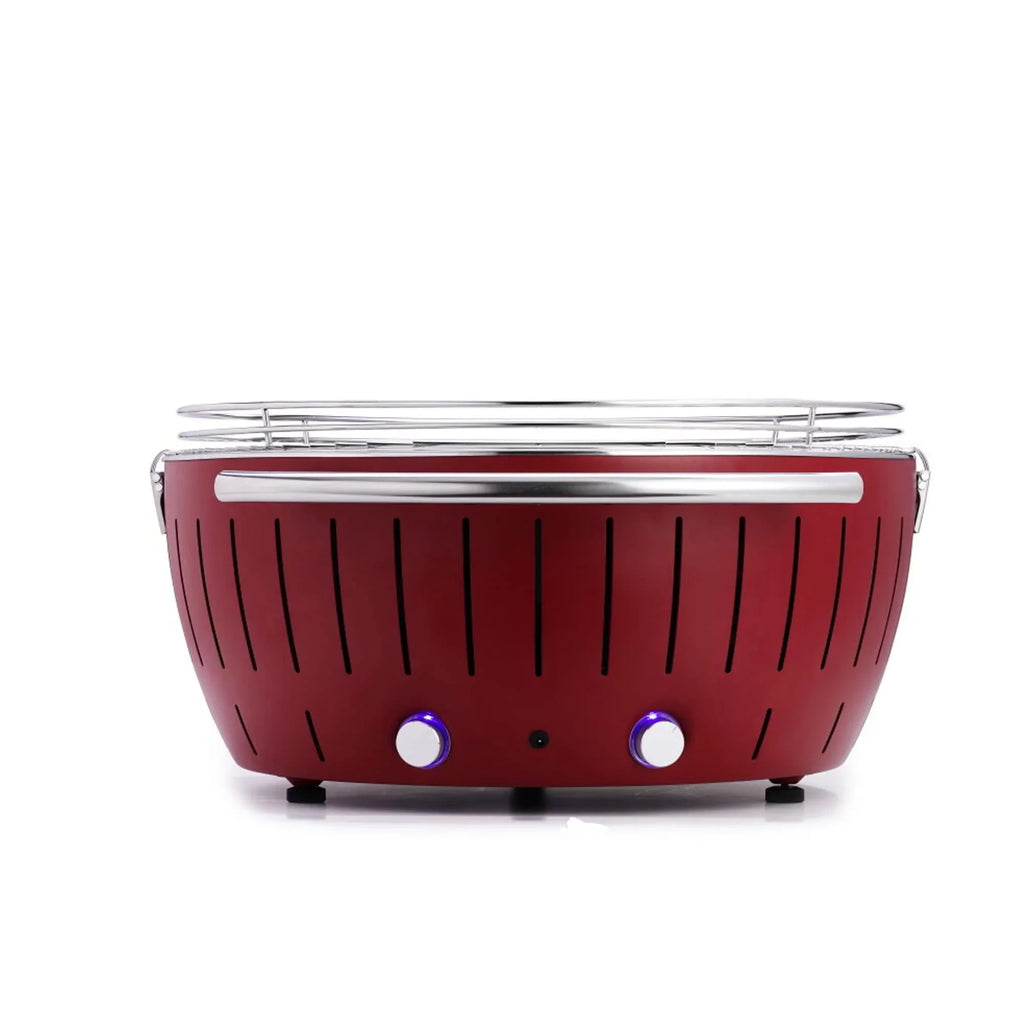 Glass Dining Cover with Lid high quality Stand Outdoor Red for - Smokeless LotusGrill Barbecue and