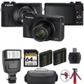 Canon (Black) III Flash Camera + Extra Kit X PowerShot G7 Digital + - Mark Battery 64GB