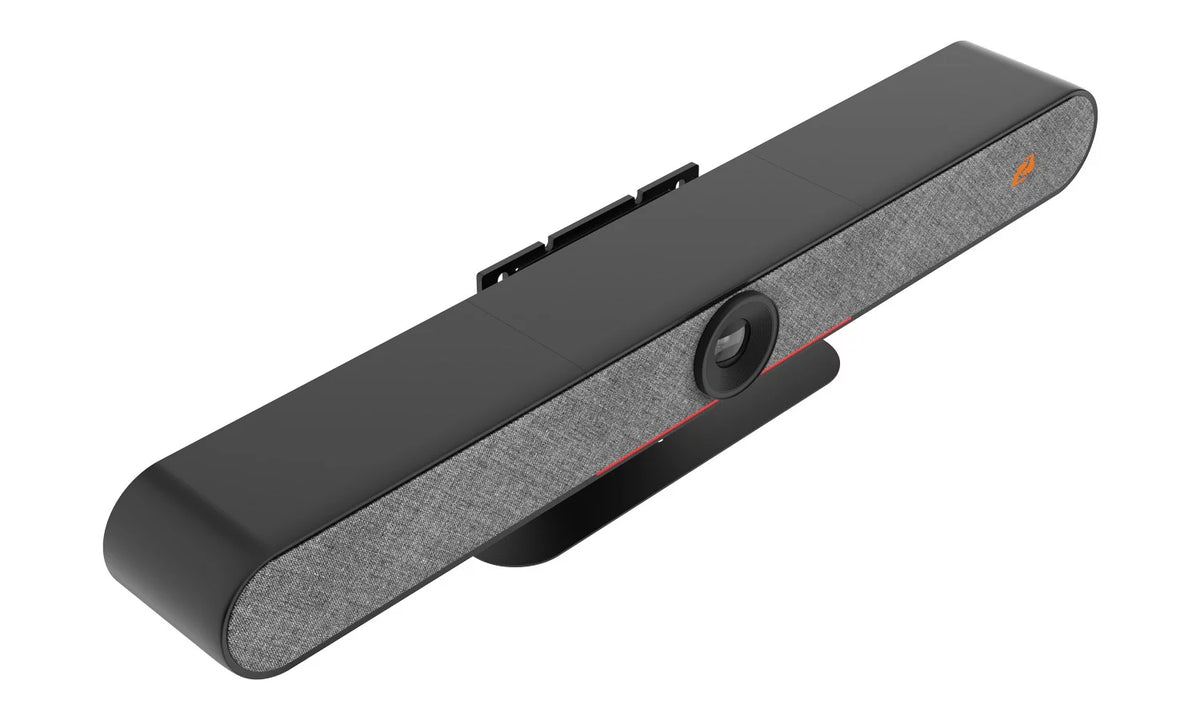 Tracking with HDMI/USB-C Intelligent Bar (Black) 4K Video UHD Microphones Auto high quality and Speakers/6-MEMS BZBGEAR 20W All-In-One