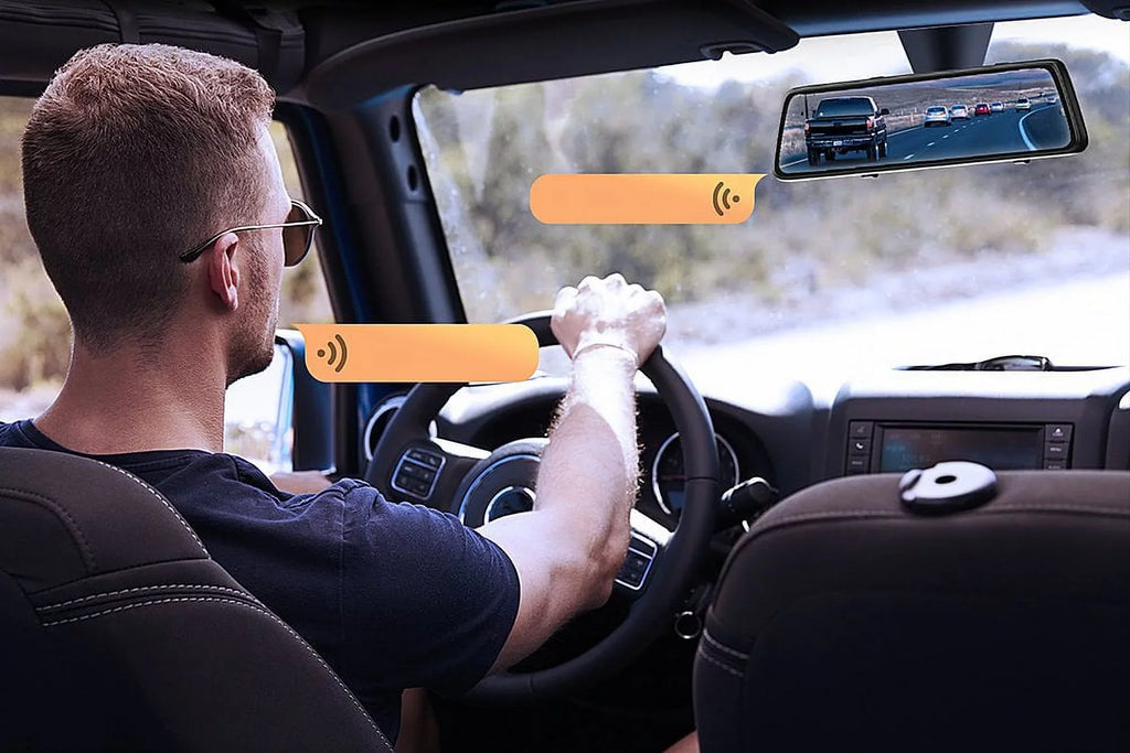 Front & - Cam Dual Camera, 12" Dash 2.5K Control H612X Voice Vantop Vision Mirror Mirror Dash IPS Monitor, Rear w/Night Cars Screen, Black View Parking Touch Camera