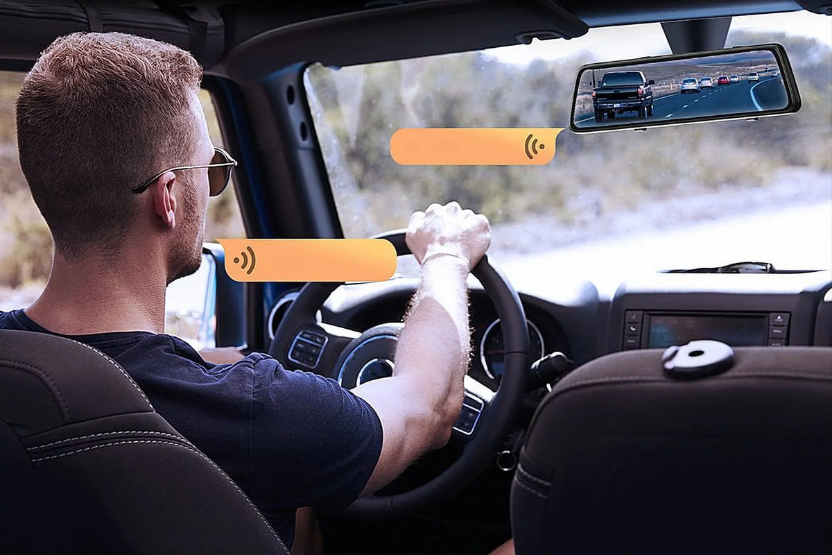 Front & - Cam Dual Camera, 12" Dash 2.5K Control H612X Voice Vantop Vision Mirror Mirror Dash IPS Monitor, Rear w/Night Cars Screen, Black View Parking Touch Camera