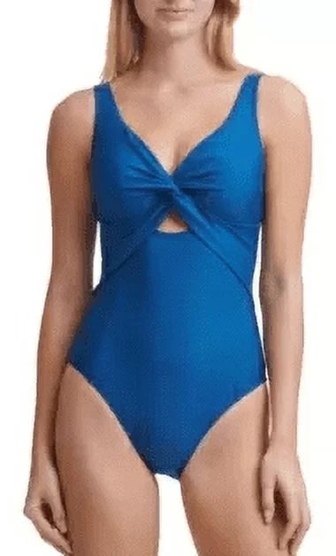 DKNY Twist BALTIC Peek-a-Boo One-Piece Swimsuit, US 16
