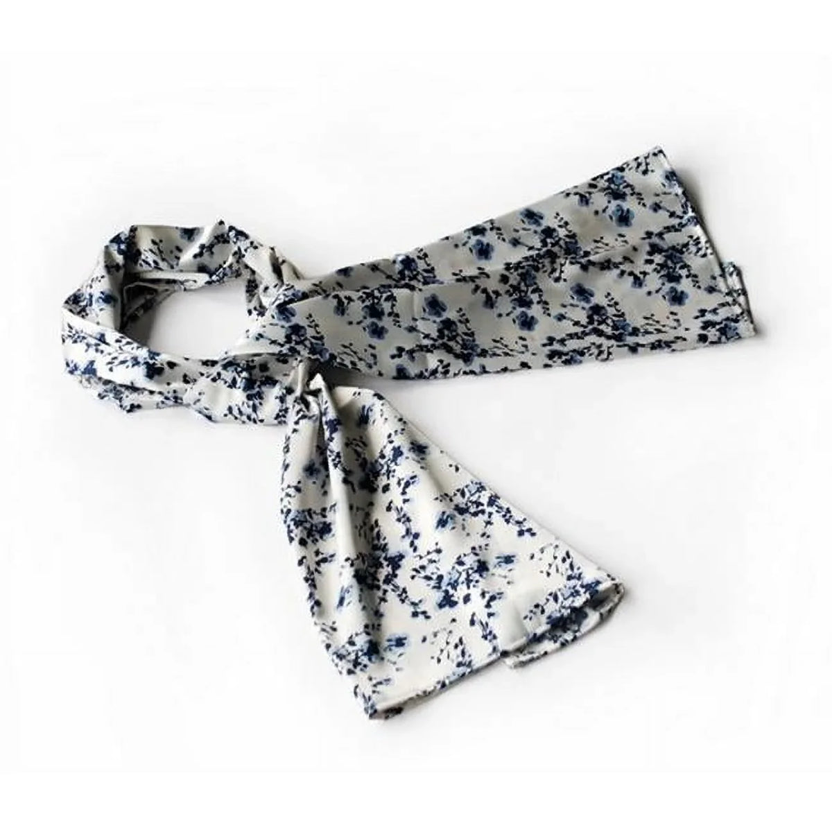 White Chinese Elegant Natural Style Silky Noble Blancho Scarf/Wrap/ShawlSmall Soft Plum Blossom BRA-SCA01036-S