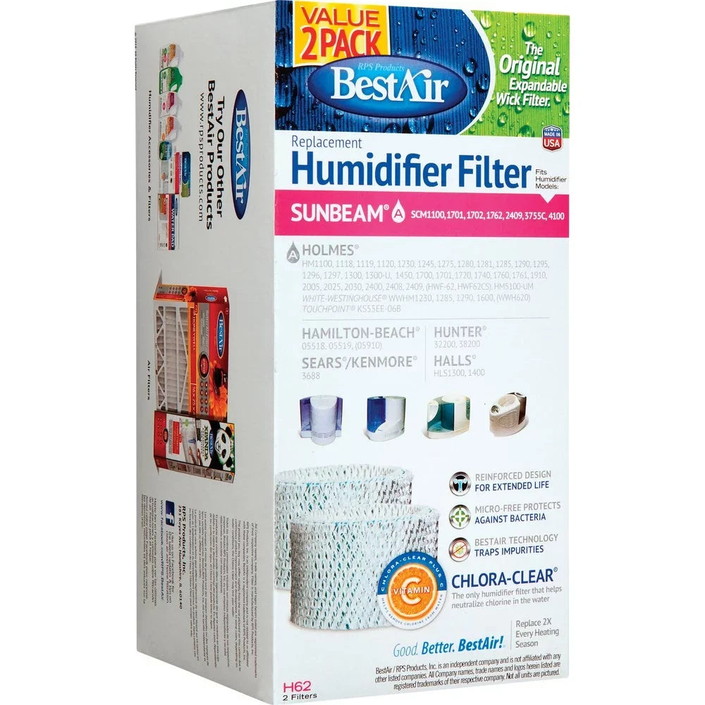 Top BestAir Wick Humidifier Table 1PACK (2-Pack) Filter