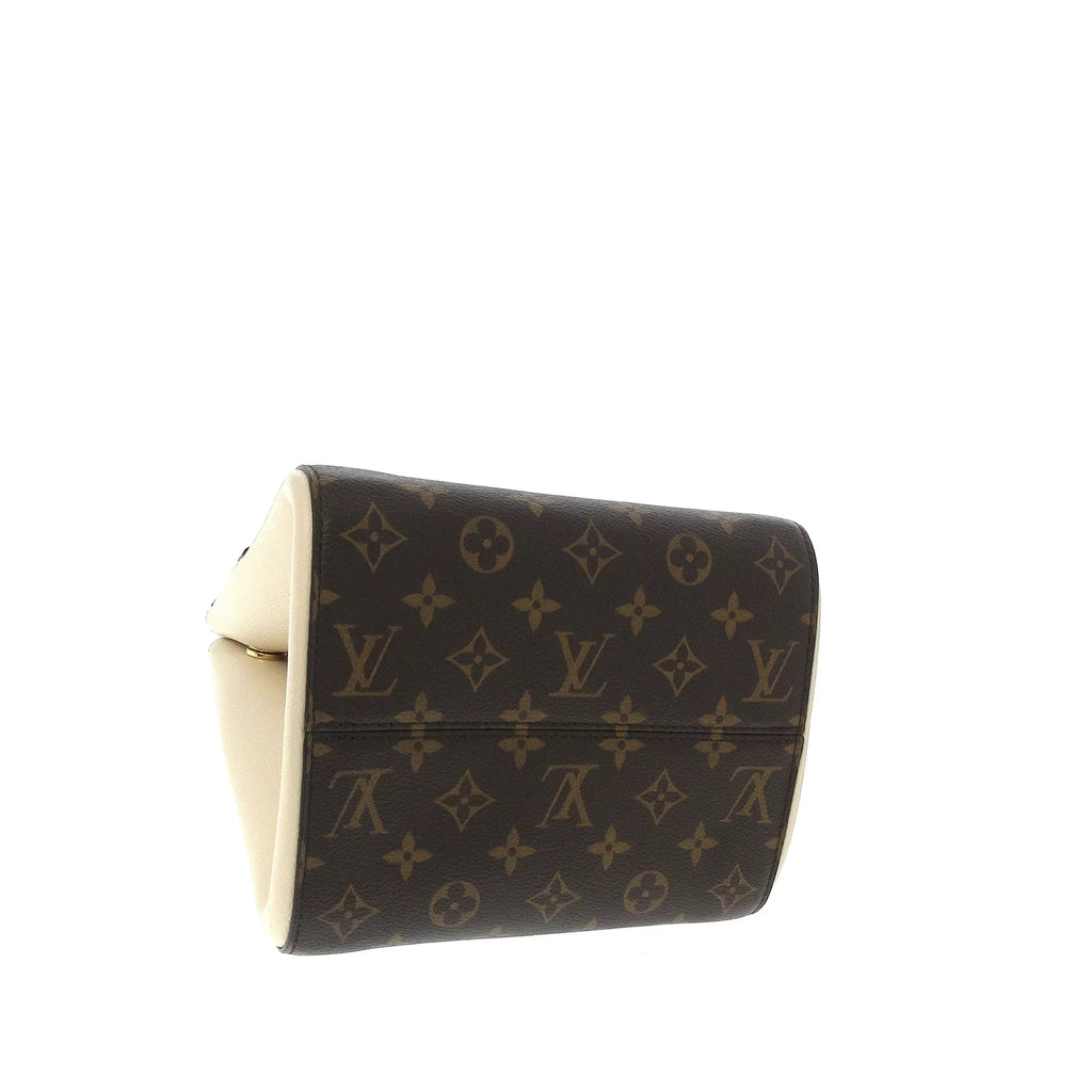 Canvas (Good) Satchel Unisex PM Tote Louis Brown Vuitton Authenticated trendy Fold Monogram Pre-Owned
