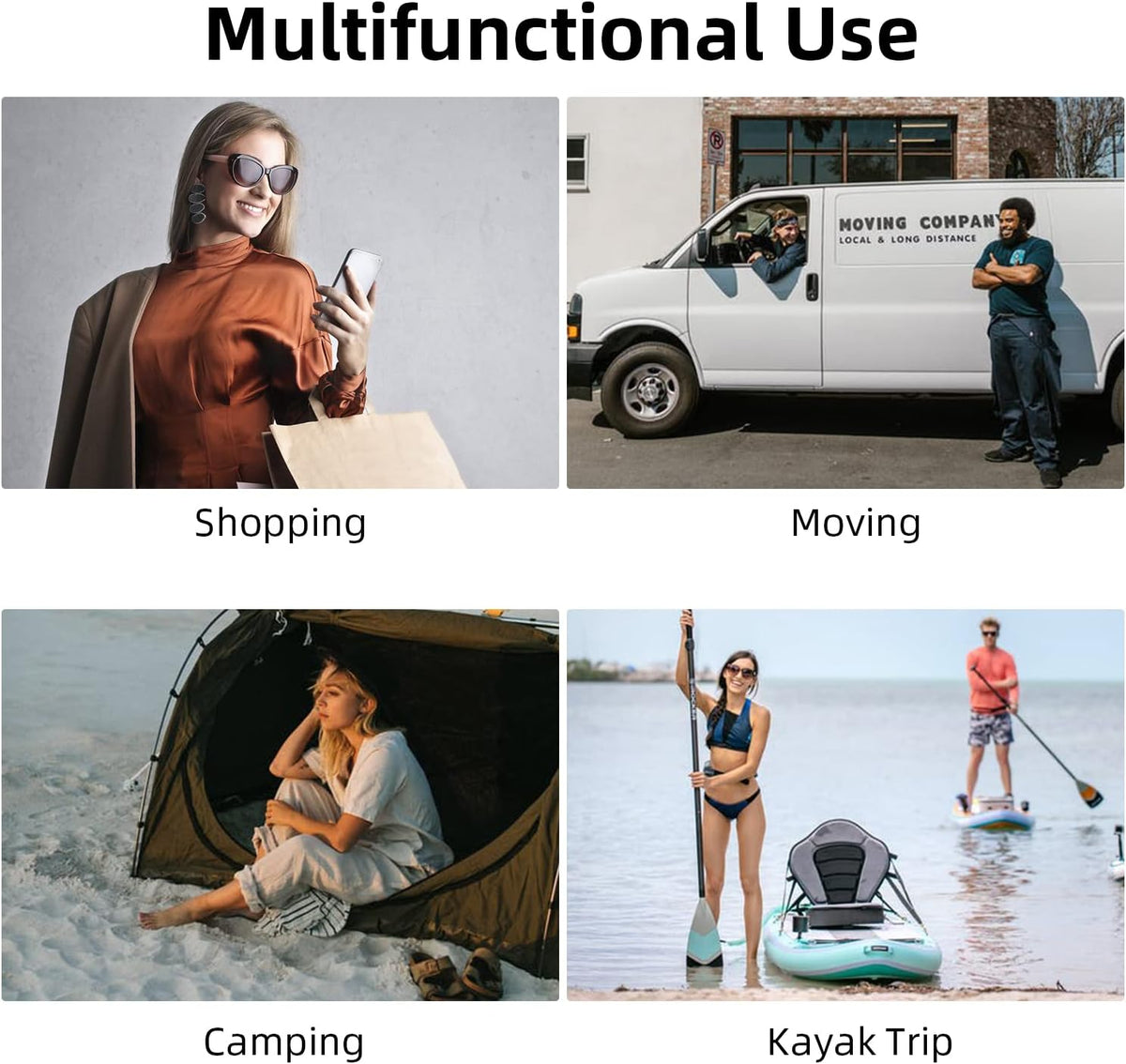 Accessories Storage Large Bag, Inflatable Boat Kayak WOVTE Boat, Kayak Boat, for Kayak Fishing 120L Rubber Boat, Foldable