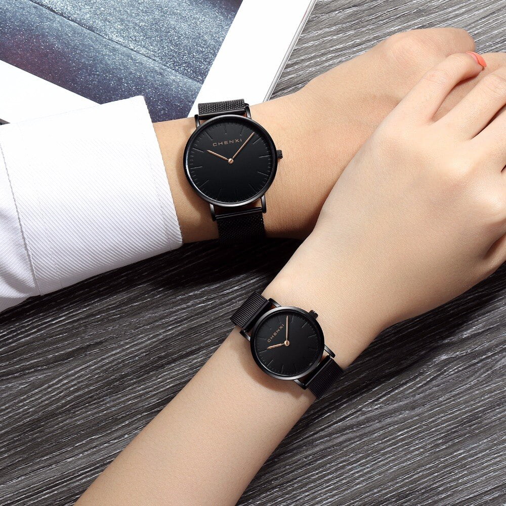 Fashion Elegant Waterproof Ultra Watches Rose Men Brand Quartz CHENXI Lover Ladies thin gold Luxury Dress Watch Woman Watch Top