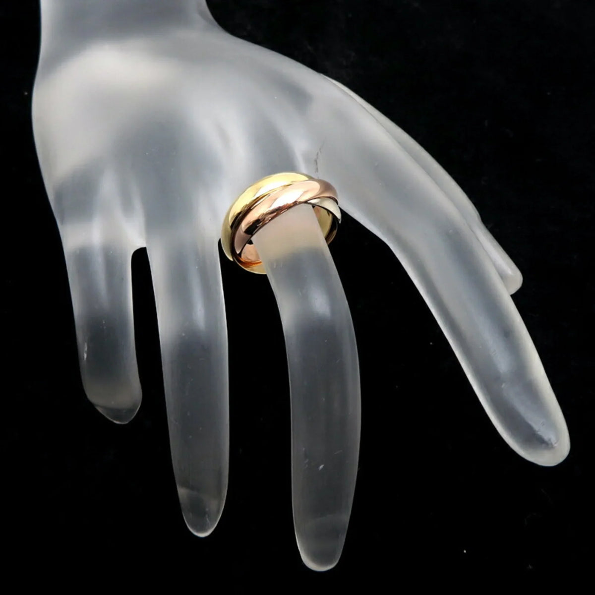 750 Ring, Ladies new Trinity Cartier Yellow Size Gold, #50 10 (Good) Pre-Owned