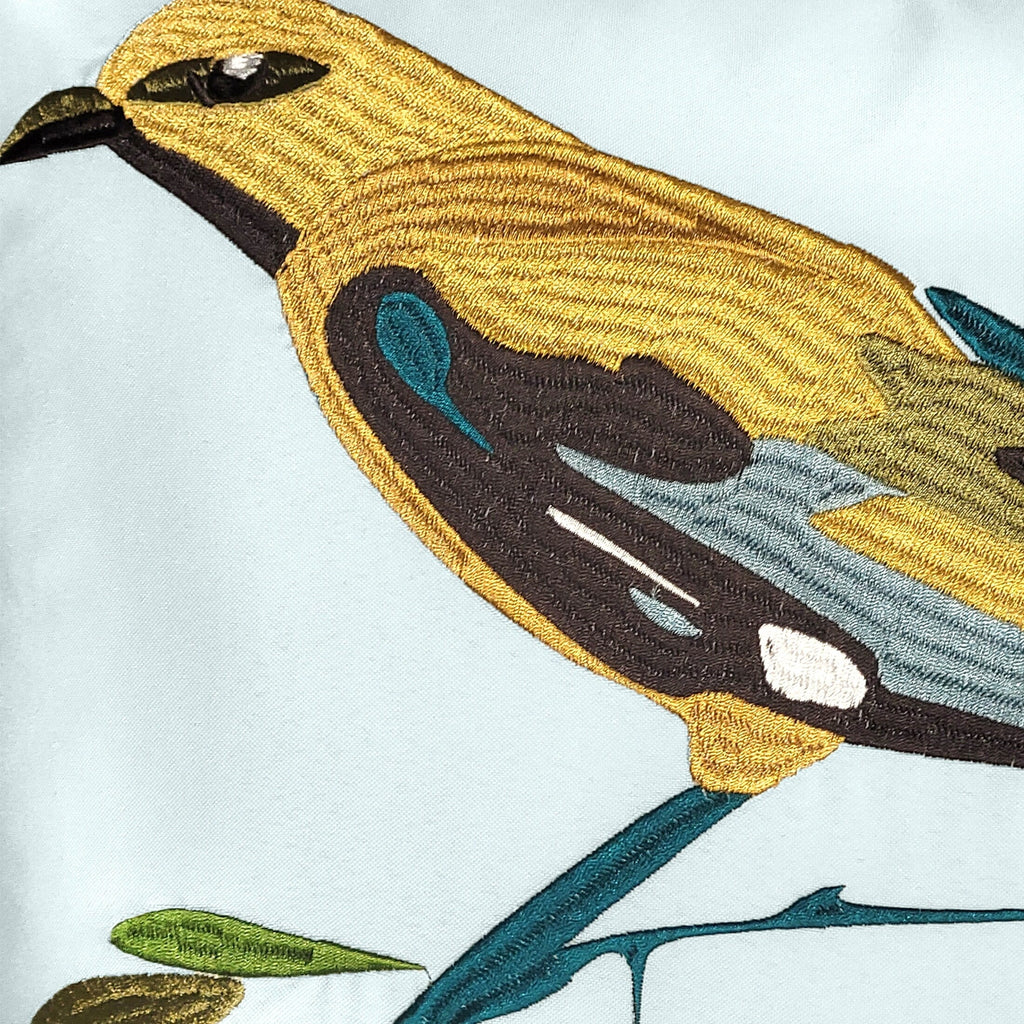 18x18, Throw Multi Leaf Textile trendy Decorative Embroidered Indoor/Outdoor Bold Bird Pillow Company Home Levinsohn At Edie