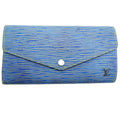 Women's (Blue) Long Wallet Vuitton Louis Pre-Owned Portefeuil Sarah (Good) () high quality M61649 Epi