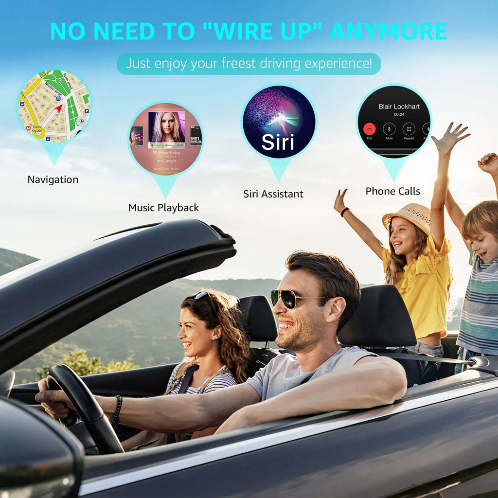 Convert CarPlay, Wired Auto Wireless new Cars CarPlay Wired Plug for Factory for Connect Wireless to Dongle No CarPlay Emlimny CarPlay & Play Adapter, Online Update Delay Cars,