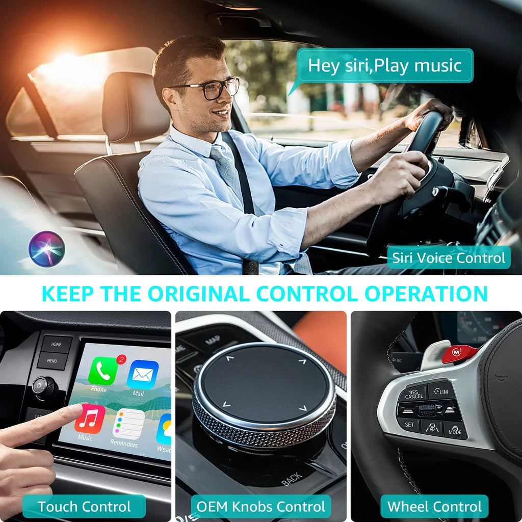 Convert CarPlay, Wired Auto Wireless new Cars CarPlay Wired Plug for Factory for Connect Wireless to Dongle No CarPlay Emlimny CarPlay & Play Adapter, Online Update Delay Cars,