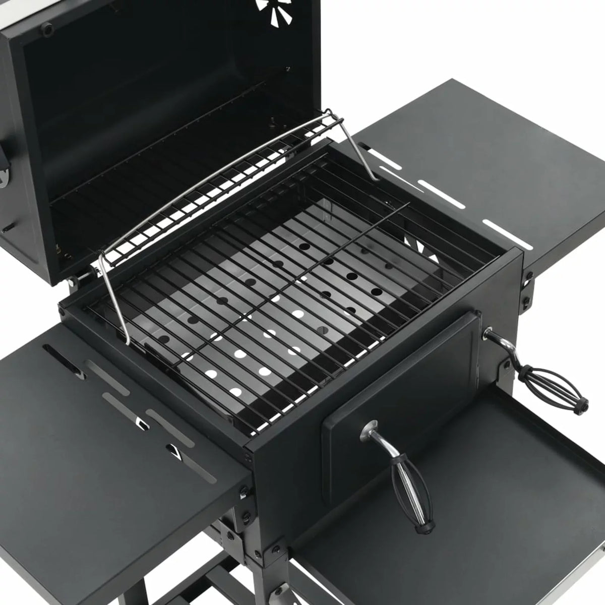 Shelf Grill Black Charcoal-Fueled with Bottom BBQ
