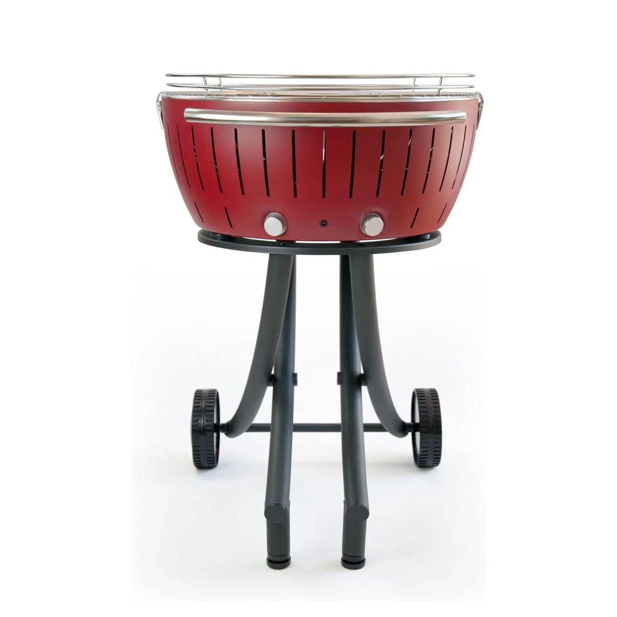 Glass Dining Cover with Lid high quality Stand Outdoor Red for - Smokeless LotusGrill Barbecue and