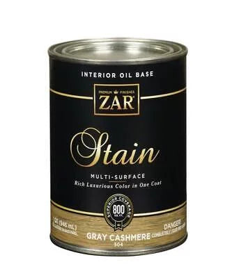 1 Oil-Based qt. Semi-Transparent 4) (Pack Cashmere of Gray Stain Wood ZAR