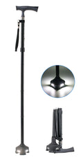 Walking Self Height trendy Lightweight Comfortable Standing Adjustable - with Lights Portable Men, - Support Cane, Posture Cane Collapsible Cane, Folding Women, 8 Seniors LED for and Folding