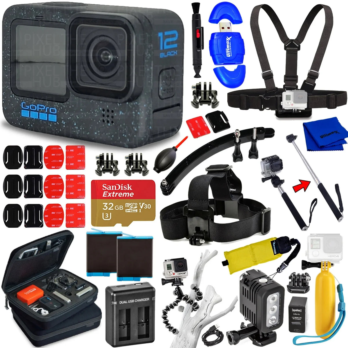 Accessory GoPro Bundle HERO12 32GB high quality CHDHX-121-CN Battery - Black